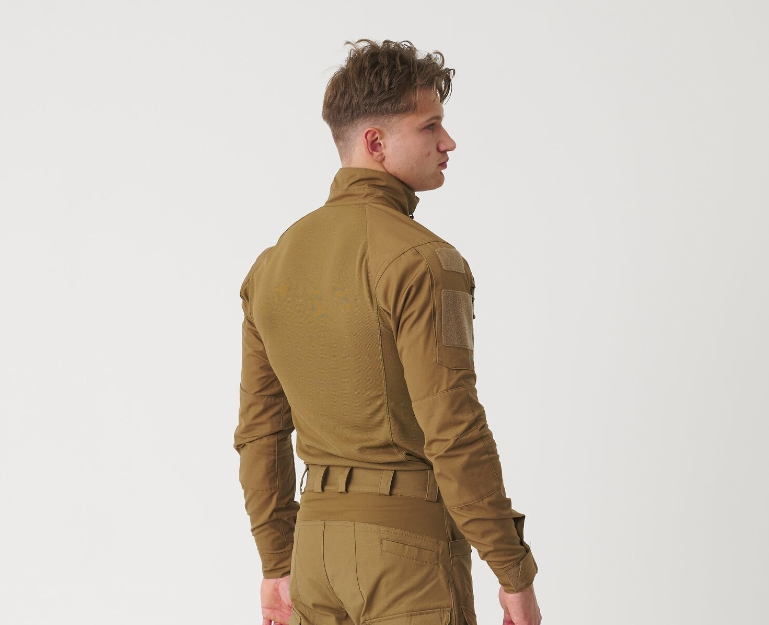 HELIKON MAGLIA MILITARE TATTICA MCDU COMBAT SHIRT NYCO RIPSTOP - RAL 7013 / OLIVE GREEN