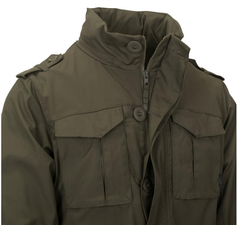 HELIKON GIACCA ANTI VENTO TIPO MILITARE USA M65 COVERT M-65 JACKET - VERDE TAIGA GREEN
