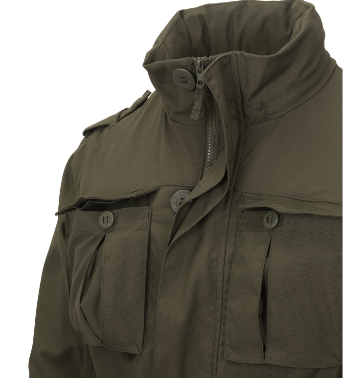 HELIKON GIACCA ANTI VENTO TIPO MILITARE USA M65 COVERT M-65 JACKET - VERDE TAIGA GREEN
