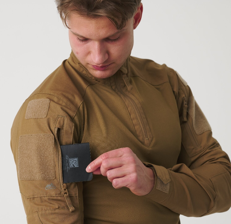 HELIKON MAGLIA MILITARE TATTICA MCDU COMBAT SHIRT NYCO RIPSTOP - RAL 7013 / OLIVE GREEN