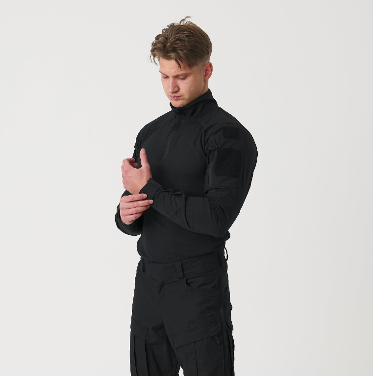 HELIKON MAGLIA MILITARE TATTICA MCDU COMBAT SHIRT NYCO RIPSTOP - NERA BLACK