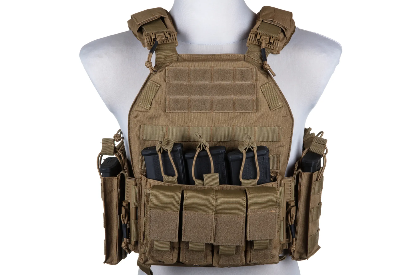 GFC Tattico completo modello QRB fast PLATE CARRIER militare in cordura - COYOTE CB TAN