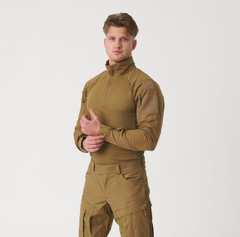 HELIKON MAGLIA MILITARE TATTICA MCDU COMBAT SHIRT NYCO RIPSTOP - COYOTE BROWN CB