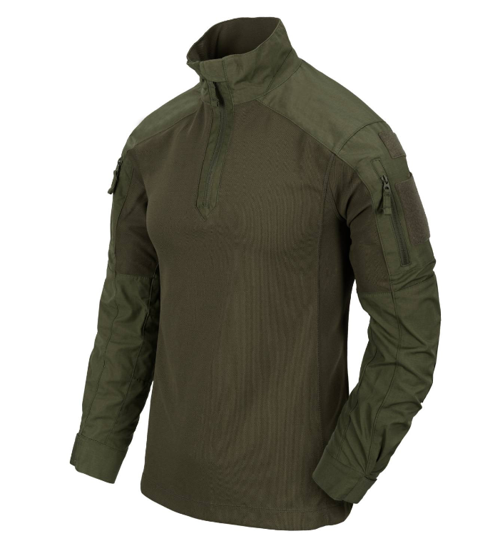 HELIKON MAGLIA MILITARE TATTICA MCDU COMBAT SHIRT NYCO RIPSTOP - VERDE OLIVE GREEN