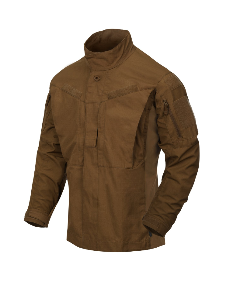 HELIKON CAMICIA MILITARE MODERNA MBDU SHIRT NYCO RIPSTOP - MARRONE MUD BROWN