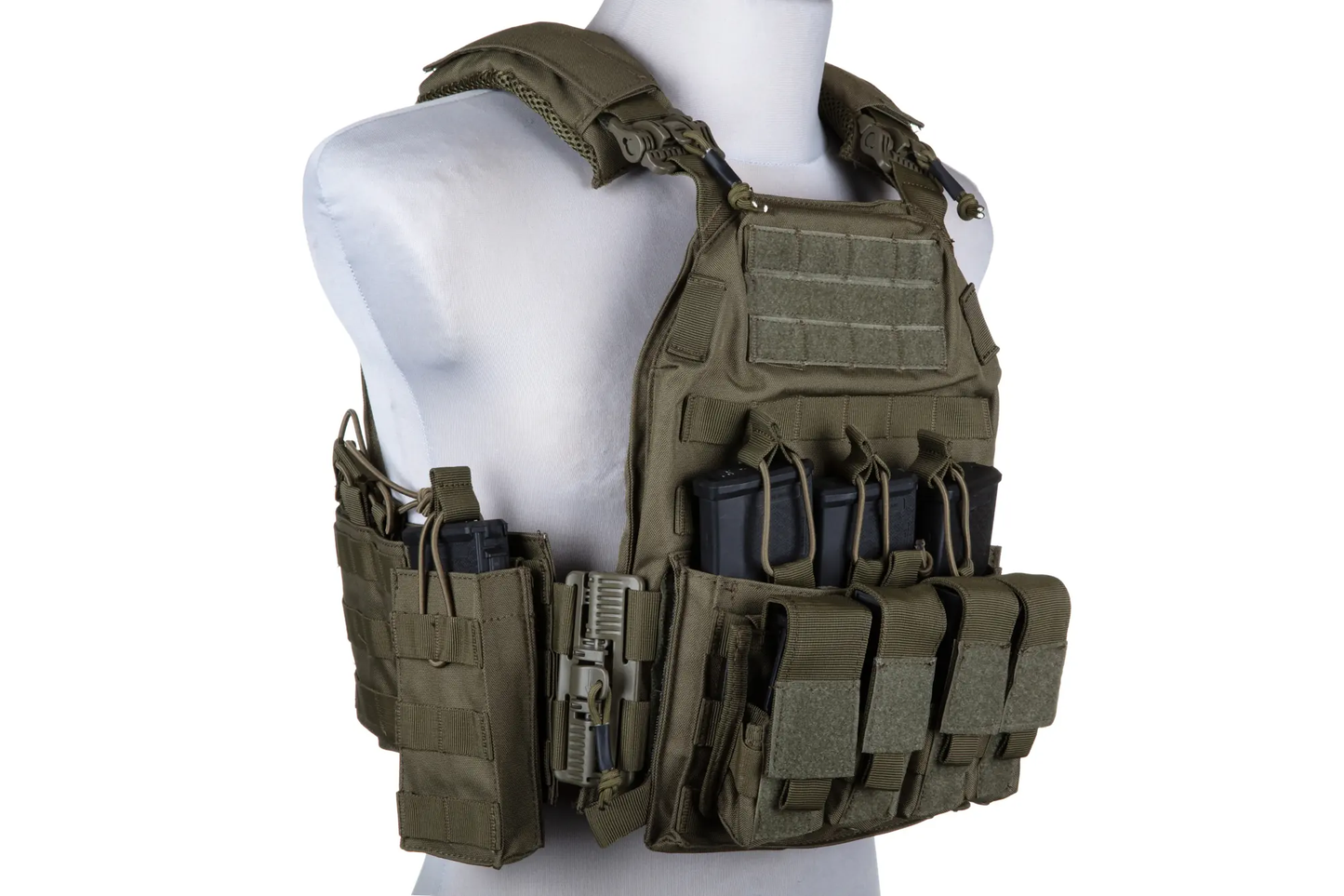 GFC Tattico completo modello QRB fast PLATE CARRIER militare in cordura - VERDE OD