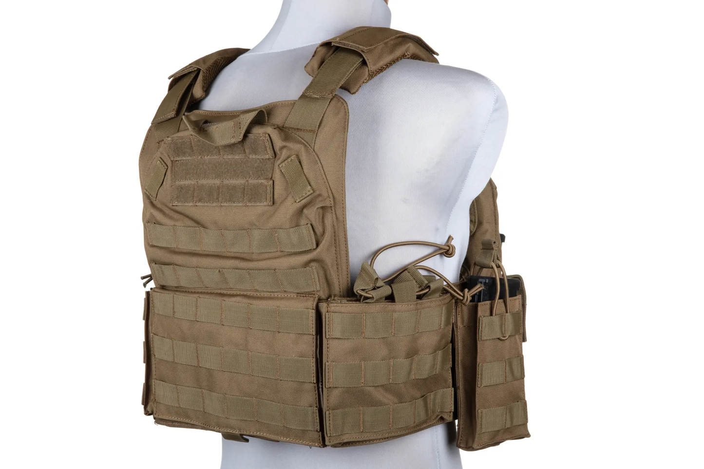GFC Tattico completo modello QRB fast PLATE CARRIER militare in cordura - COYOTE CB TAN