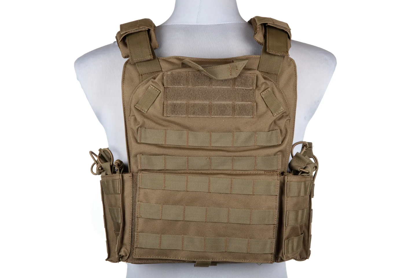 GFC Tattico completo modello QRB fast PLATE CARRIER militare in cordura - COYOTE CB TAN