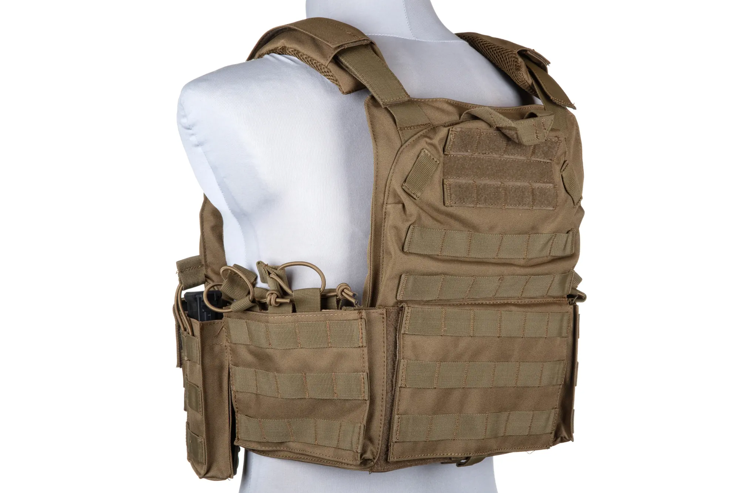 GFC Tattico completo modello QRB fast PLATE CARRIER militare in cordura - COYOTE CB TAN
