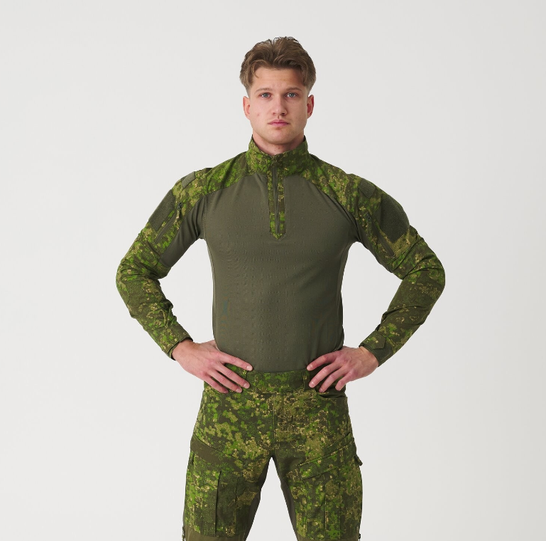 HELIKON MAGLIA MILITARE TATTICA MCDU COMBAT SHIRT NYCO RIPSTOP - WILDWOOD - OLIVE GREEN