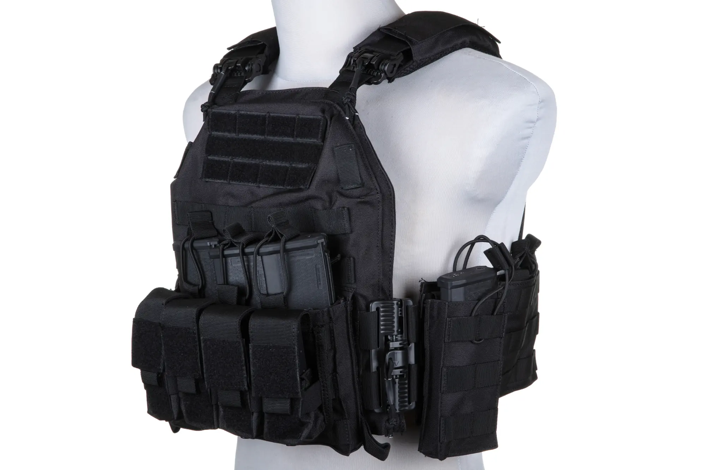 GFC Tattico completo modello QRB fast PLATE CARRIER militare in cordura - NERO