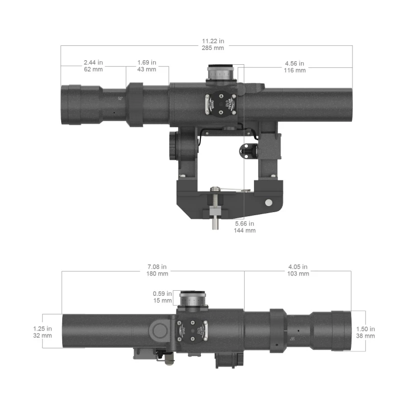 VECTOR OPTICS OTTICA PROFESSIONALE VictOptics RUSSA dragunov PSO SVD Scope 3-9x24 FFP