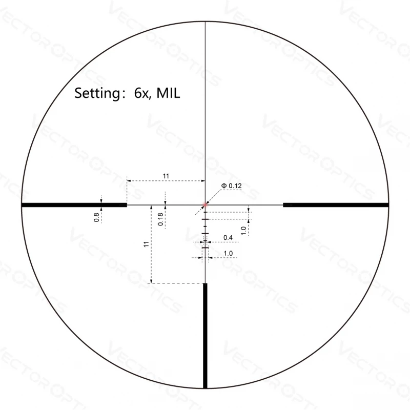 VECTOR OPTICS OTTICA PROFESSIONALE CONTINENTAL 1-6 x 24i Fiber (LPVO) NERA