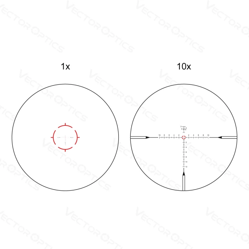 VECTOR OPTICS OTTICA PROFESSIONALE CONTINENTAL X10 1-10x28 ED FFP (LPVO) NERA