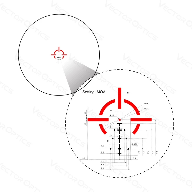 VECTOR OPTICS OTTICA PROFESSIONALE PARAGON 4x24 - Micro Prism NERA