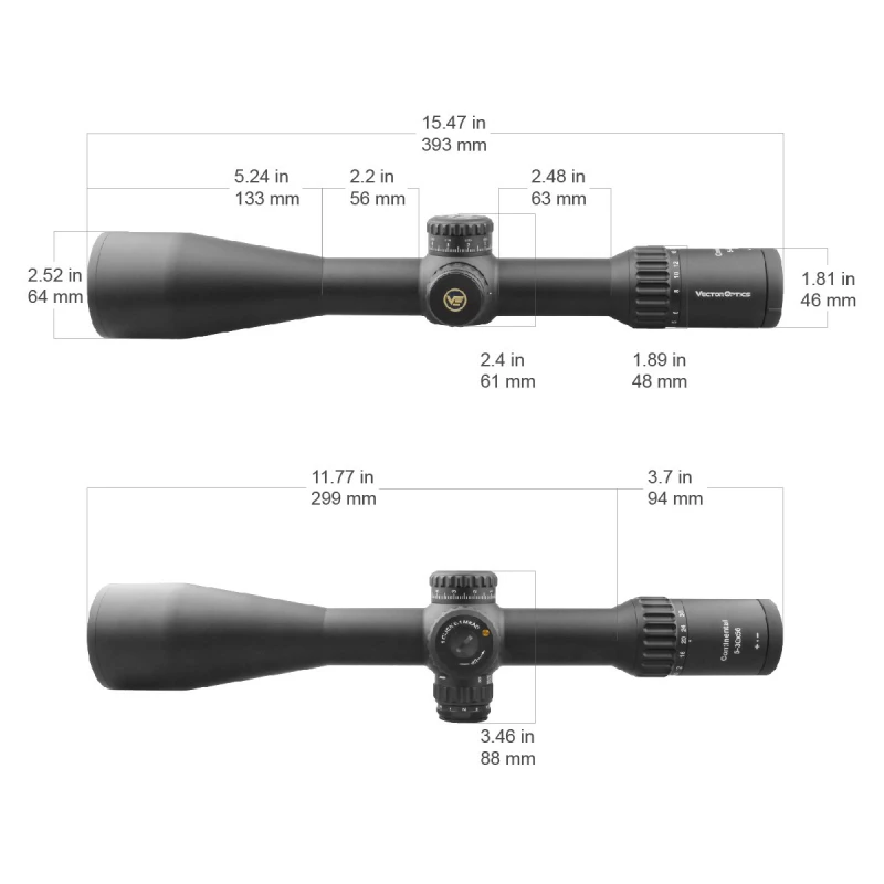 VECTOR OPTICS OTTICA PROFESSIONALE CONTINENTAL X6 5-30x56 Tactical VCT-34FFP NERA