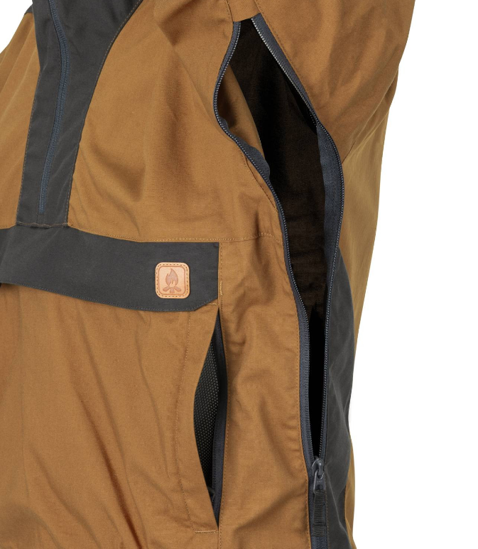 HELIKON GIACCA SOFTSHELL WOODSMAN ANORAK JACKET - EARTH BROWN/BLACK