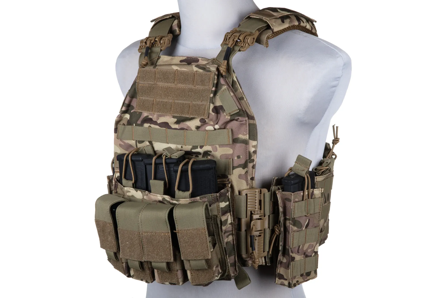 GFC Tattico completo modello QRB fast PLATE CARRIER militare in cordura - MULTICAM CP camo