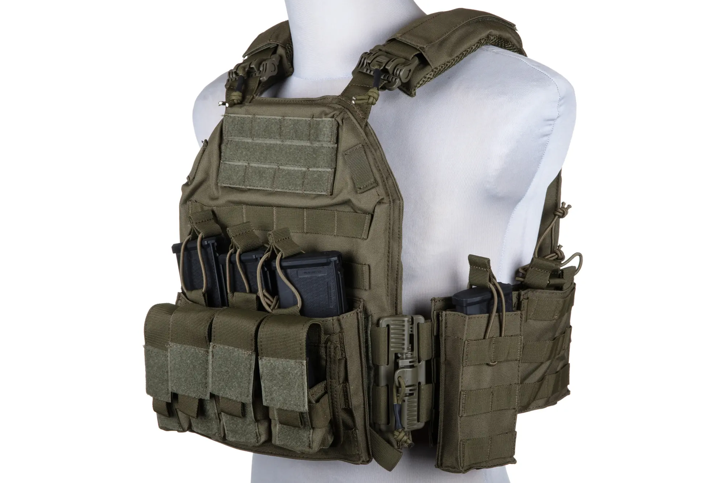 GFC Tattico completo modello QRB fast PLATE CARRIER militare in cordura - VERDE OD