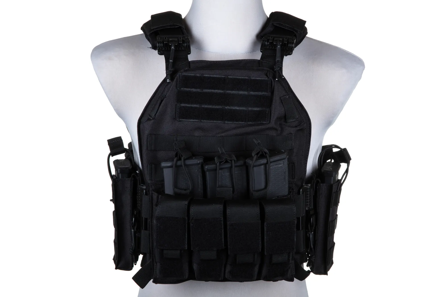 GFC Tattico completo modello QRB fast PLATE CARRIER militare in cordura - NERO