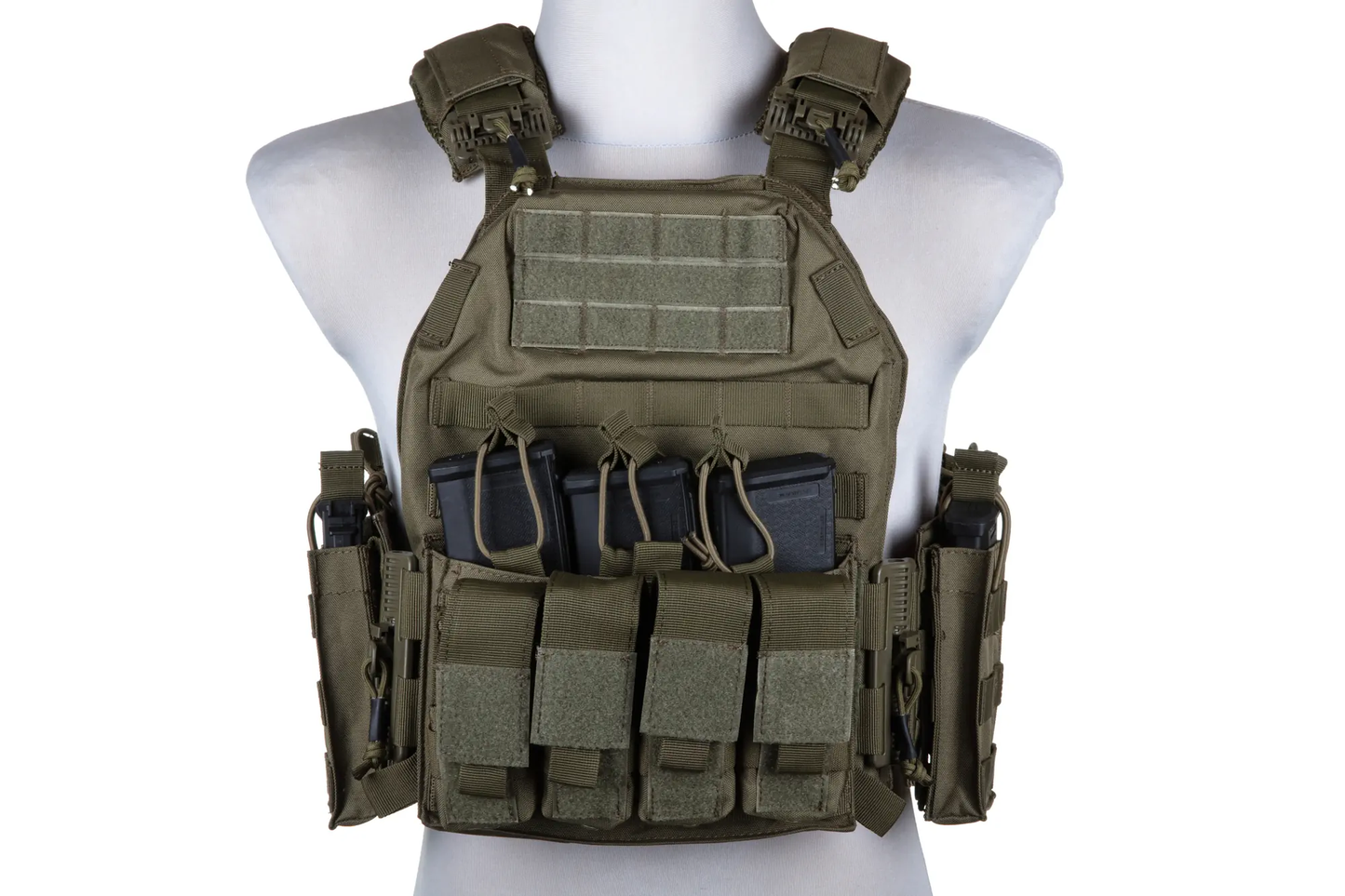 GFC Tattico completo modello QRB fast PLATE CARRIER militare in cordura - VERDE OD