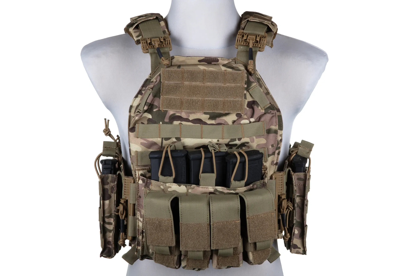 GFC Tattico completo modello QRB fast PLATE CARRIER militare in cordura - MULTICAM CP camo