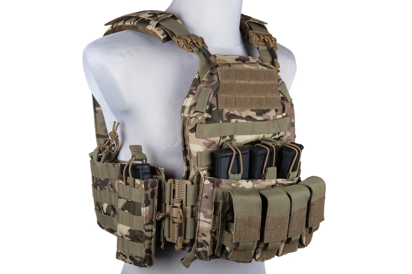 GFC Tattico completo modello QRB fast PLATE CARRIER militare in cordura - MULTICAM CP camo