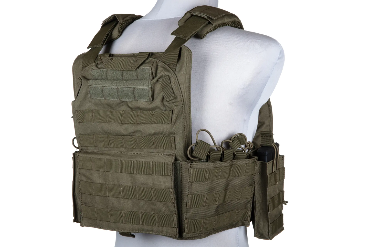 GFC Tattico completo modello QRB fast PLATE CARRIER militare in cordura - VERDE OD